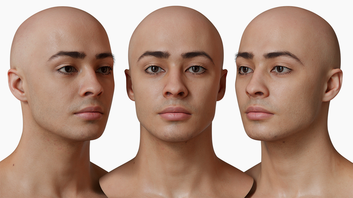 Male 3d head scan download